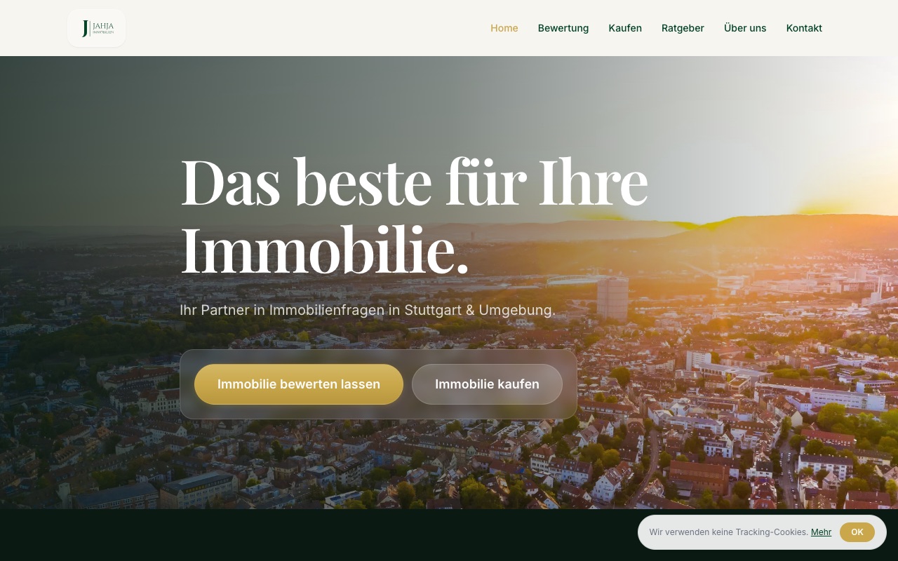Jahja Immobilien Website mit Immobilienangeboten